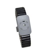 SCS 2385  Medium Black Metal Dual Conductor Wrist Strap with 3.4mm Plug 