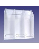 AK, LTD. AK-JN3-C Acrylic Multi-Purpose Dispenser with 3 Slots, 10" x 30" x 30"