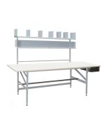 Bulman Products A80-35 36" x 84" Packing Table with (2) Shelves & Drawer