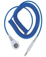 Desco 09150 Jewel Rapid Retraction Coil Cord, Angle, Sapphire, 6'