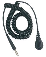 Desco 09480 Relaxed Retraction Coil Cord, Black, 6'