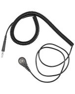 MagSnap&reg; Hip-to-Wristband Coil Cord, 4mm Snap to Banana Plug, Black, 6'