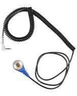 Desco 74342 MagSnap&reg; 360&trade; Dual-Wire Coil Cord with 3.5mm Right Angled Phono Plug, Blue, 6'