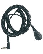 Desco 91095 Relaxed Retraction Coil Cord, Angle, Black, 6'