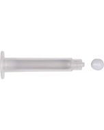 Jensen Global JG3A-50 Air Syringe & Stopper Kit with White PE Stopper, 3cc, Natural