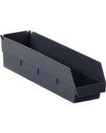 LEWISBins SB1204-4XL ESD Shelf Bin, Black, 4" x 12" x 4"