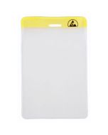 Menda 35014 ESD-Safe Vertical ID Holder, Yellow, 2" x 3.38"