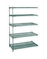 Metro 5AN327K3 Metroseal 3™ Epoxy Super Erecta® 5-Shelf Wire Shelving Add-On, 18" x 30" x 74"