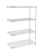 Metro 5AN377C Chrome Super Erecta® 5-Shelf Wire Shelving Add-On, 18" x 72" x 74"