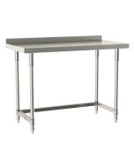 Metro TableWorx&trade; Stainless Steel Work Table with Type 304 Work Surface with Backsplash, Frame & Legs