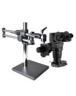 OC White TKEZ-850 Ergo-Zoom&reg; 850 Stereo Zoom Binocular Microscope with Dual Boom Stand & Ring Light