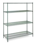 Olympic Green Epoxy Wire Shelving Rack 