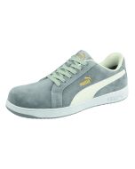 PUMA Safety Iconic Static Dissipative Women's Low Suede Safety Shoe, Gray/White (Pair)