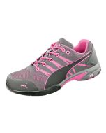 PUMA Safety Celebrity Static Dissipative Women's Low Knit Safety Shoe, Gray/Pink (Pair)