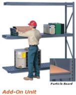 Tennsco BU-4824120PA Bulk Storage Racks w/ Particle Board Decking Add-On Unit, 48" x 24" x 120"