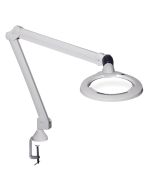 Vision-Luxo CIL026698 Circus LED Magnifier with 6.5" Round, 3.5 Diopter Lens & Edge Clamp, White