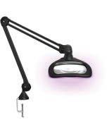 Vision-Luxo WAL026780 WAVE LED-ESD-UV Magnifier with 3.5 Diopter Lens & Edge Clamp, Black