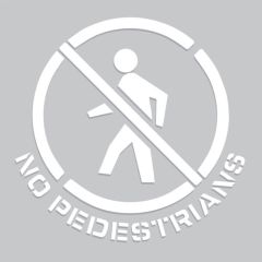 Accuform PMS246 "NO PEDESTRIANS" Floor Marking Stencil, 20" x 20"