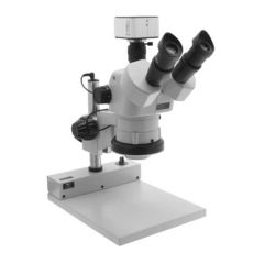 Aven Tools 26800B-383 Stereo Zoom Trinocular Microscope with Post Stand & Mighty Cam USB 6M Camera