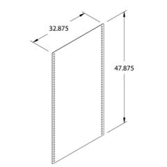 BenchPro CSP58 Side Panel Set for Open Style Stencil Carts, fits 58" Tall Carts