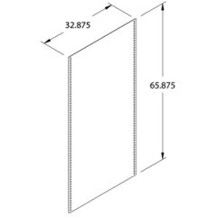 BenchPro CSP76 Side Panel Set for Open Style Stencil Carts, fits 76" Tall Carts