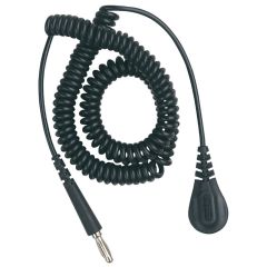 Desco 09480 Relaxed Retraction Coil Cord, Black, 6'