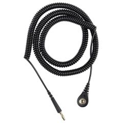 Desco 09682 Relaxed Retraction Coil Cord, Black, 20'