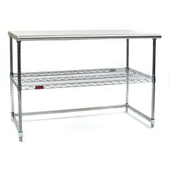 Eagle AdjusTable® Work Surface System with C-Frame & Wire Shelf