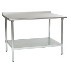 Eagle Budget Series Stainless Steel Table with 1.5" Rear Upturn & Shelf Base