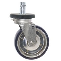 Eagle 5" Swivel Stem Caster, Stainless Steel with Polyurethane Tread & Donut Bumper