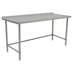 Eagle Deluxe Series Stainless Steel Table with 1.5" Rear Upturn & Tube Base