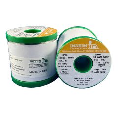 Indium Lead-Free, Halogen-Free Solder Wire, 1.8%-2.5% No-Clean Flux Cored Solder Wire