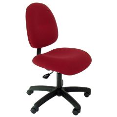 Industrial Seating Series 20W Desk Height Chair with Wide Waterfall Seat & Black Nylon Base, Fabric 