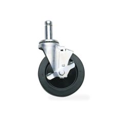 Resilient Standard Stem Caster, Braking, 5"