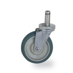 Resilient Swivel Standard Stem Caster with Donut Bumper, No Brake, 5"