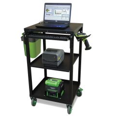 Newcastle Systems EC102NUM-PKG EC Series Mobile Powered Workstation Kit with (2) PowerSwap Nucleus® MINI 230Wh (18AH) LiFePO Batteries, 21.75" x 20" x 43"