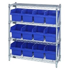 Wire Shelving System with 5 Shelves, 12" x 36" x 39"