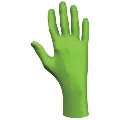 Showa Glove 7705PFT Powder-Free Disposable 4 Mil Nitrile Gloves with Bisque Fingertips