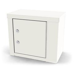 Narcotics Locker with 1 Double Lock Door & 1 Shelf, White, 14" x 12" x 8"