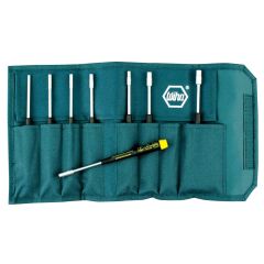 Wiha 27791 8-Piece Precision Inch Nut Driver Set, includes Canvas Pouch