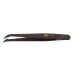 Aven Tools 18523 7 Plastic Tweezers with 35° Curved, Fine Tips, 4.5" OAL