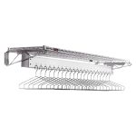 Eagle Wall-Mounted Stainless Steel Cleanroom Gowning Rack with Hanger Slots