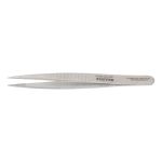 StatPro 00D-SA-SP Economy Precision Anti-Magnetic Stainless Steel Tweezer with Straight, Serrated, Medium Pointed Tips, 5" OAL