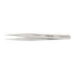 StatPro 1-SA-SP Economy Precision Anti-Magnetic Stainless Steel Tweezer with Straight, Very Fine Pointed Tips, 5" OAL