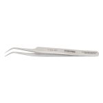 StatPro 7-SA-SP Economy Precision Anti-Magnetic Stainless Steel Tweezer with 45° Curved, Fine Pointed Tips, 5" OAL