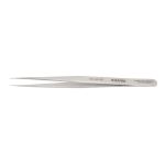 StatPro SS-SA-SP Economy Precision Anti-Magnetic Stainless Steel Tweezer with Straight, Slim, Very Fine Pointed Tips, 5" OAL