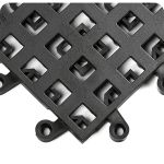 Wearwell 560 ErgoDeck Heavy Duty Mats, Open Tile, Black