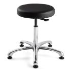 Bevco 3550C2-V Vinyl Class 100 Cleanroom Stool with Polished Aluminum Base, 21.5"-31.5"