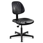 Bevco 7000D Dura Desk Height Chair with Black Nylon Base, Black Polyurethane