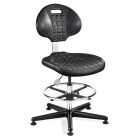 Bevco 7300C1 Everlast Mid-Height Class 10 Cleanroom Chair with Black Nylon Base, Polyurethane